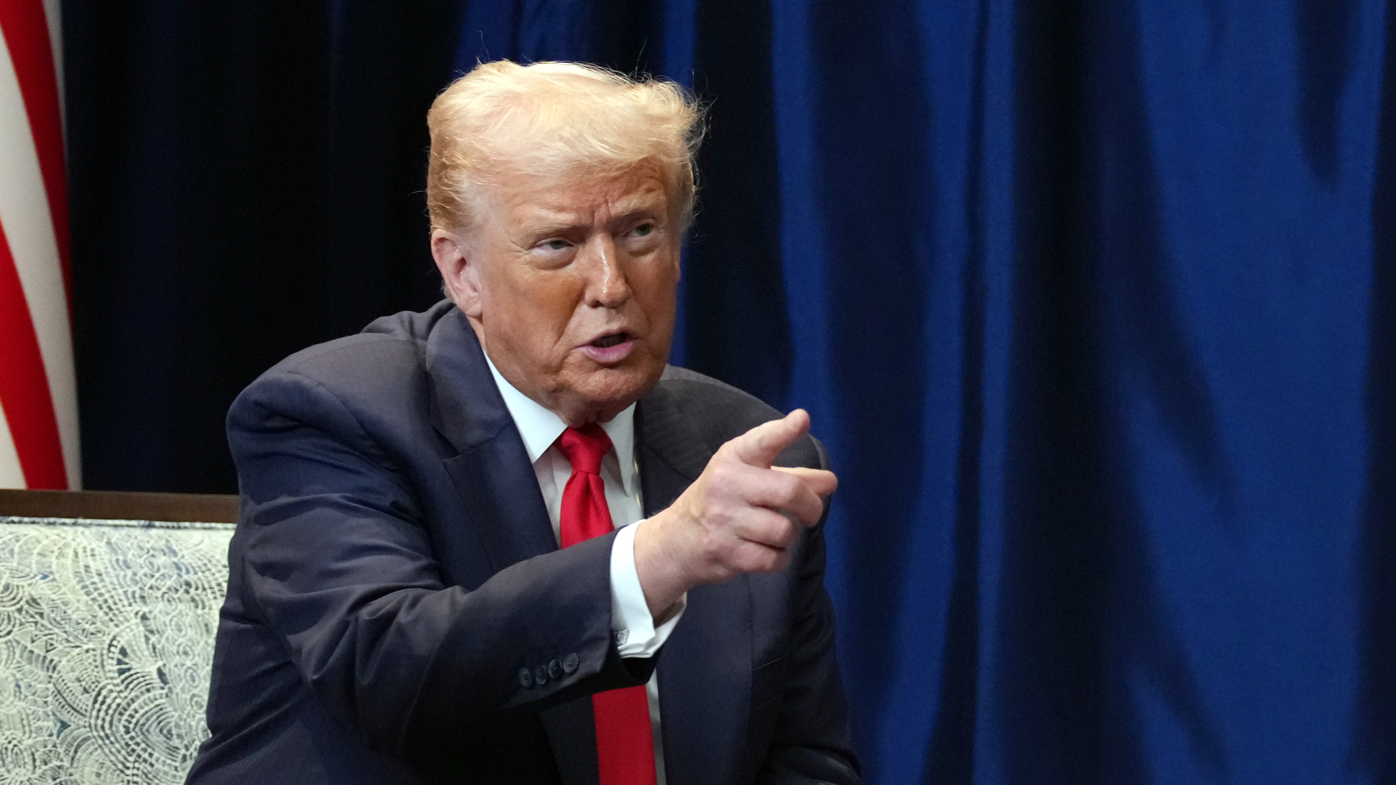 President Trump pointing