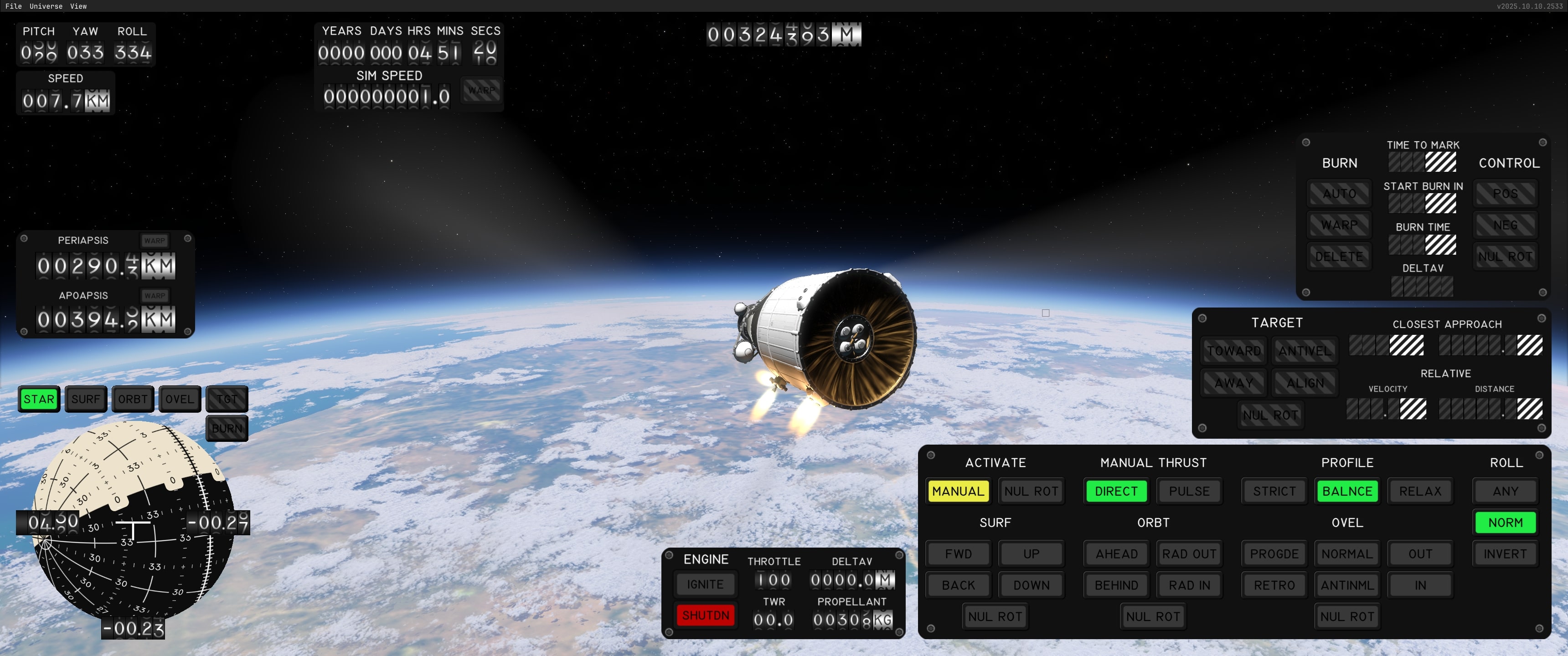 Screenshots from the pre-alpha build of Kitten Space Agency