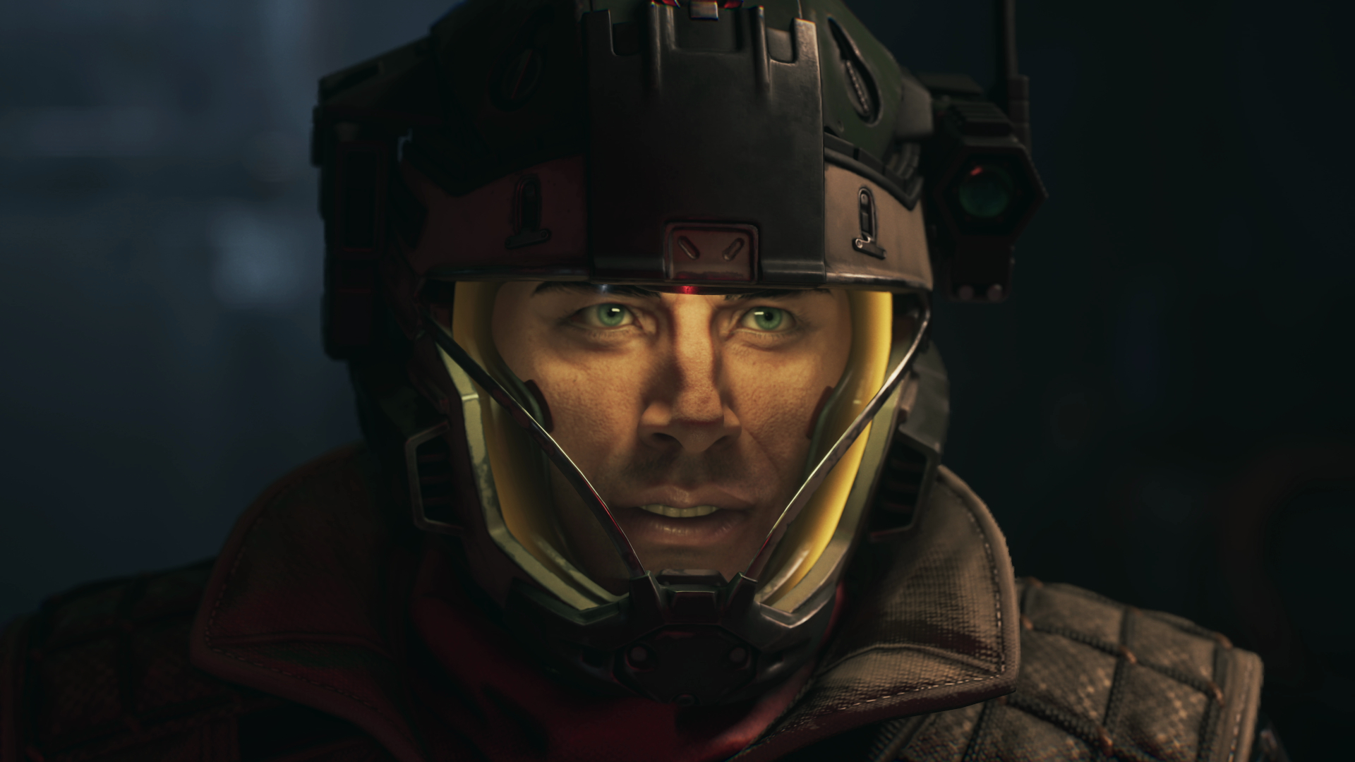 Screenshot from The Expanse: Osiris Reborn, showing a man in a sci-fi spacesuit.
