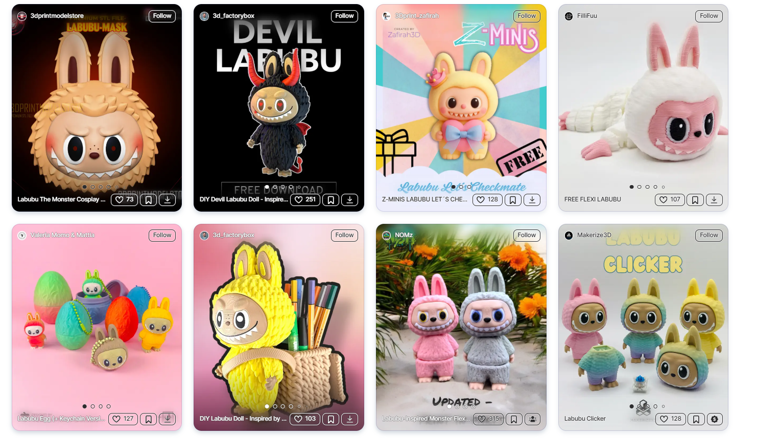 Labubu knock off models