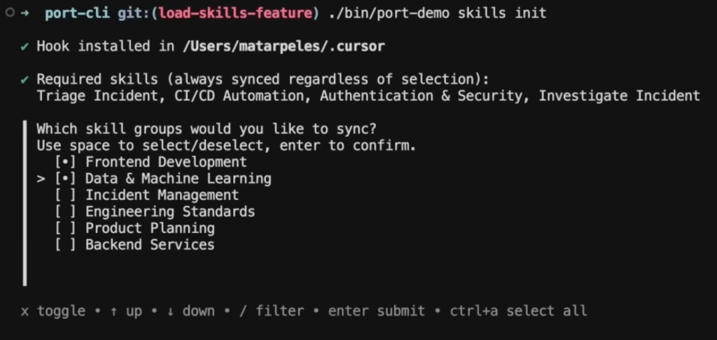 A screenshot showing port