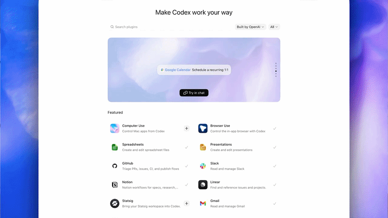 Plugins in Codex