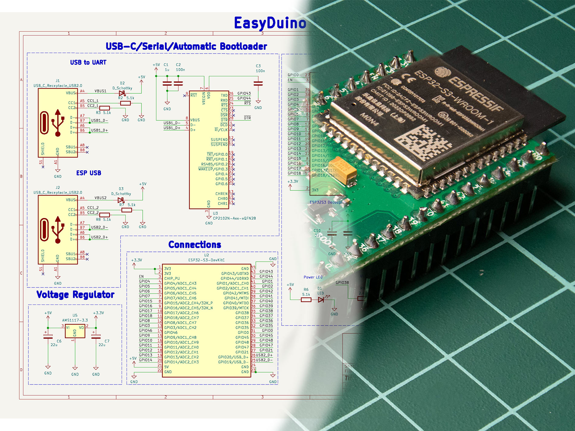 Easyduino: Open Source PCB Devboards for KiCad