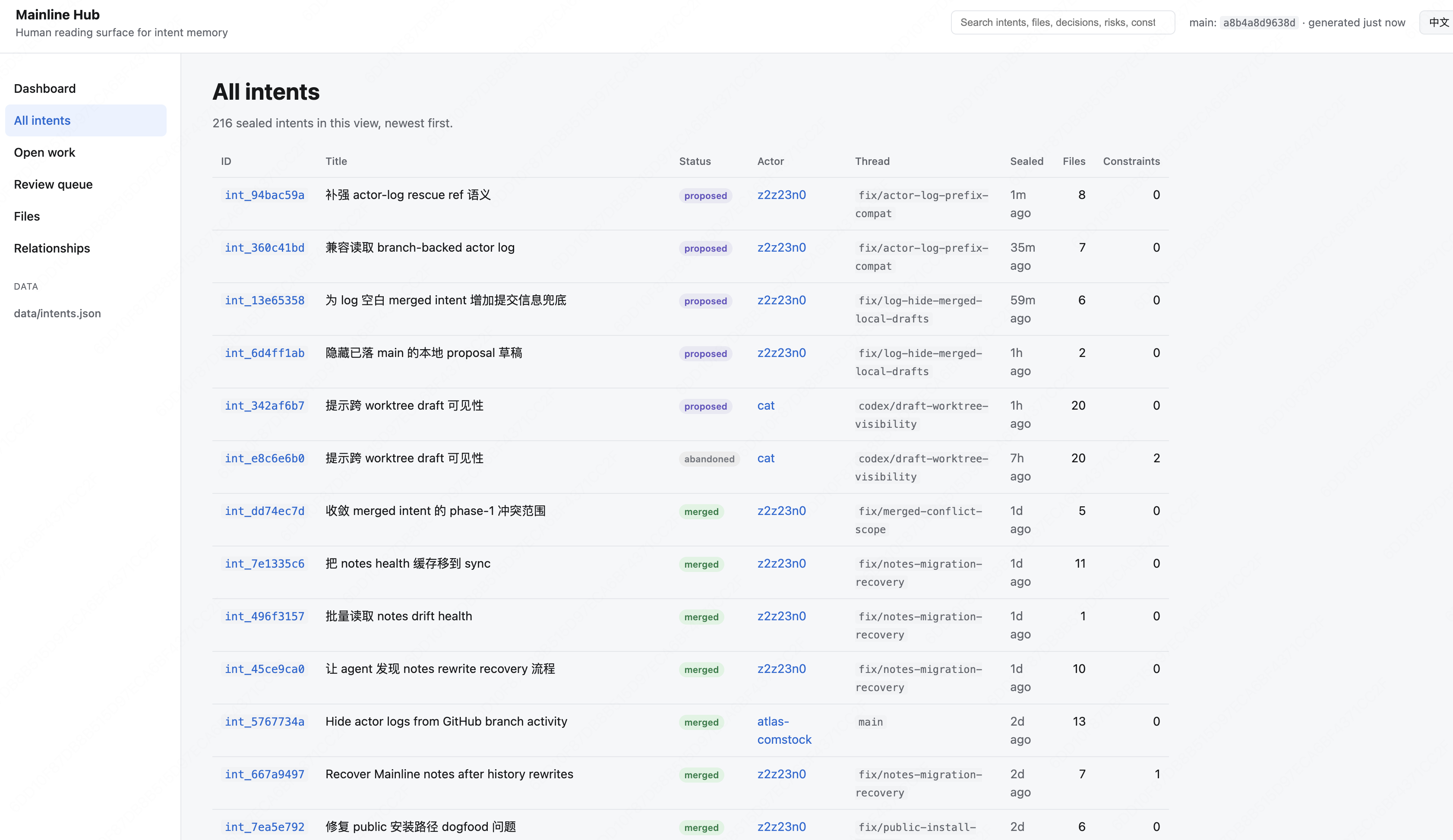 Mainline Hub 截图