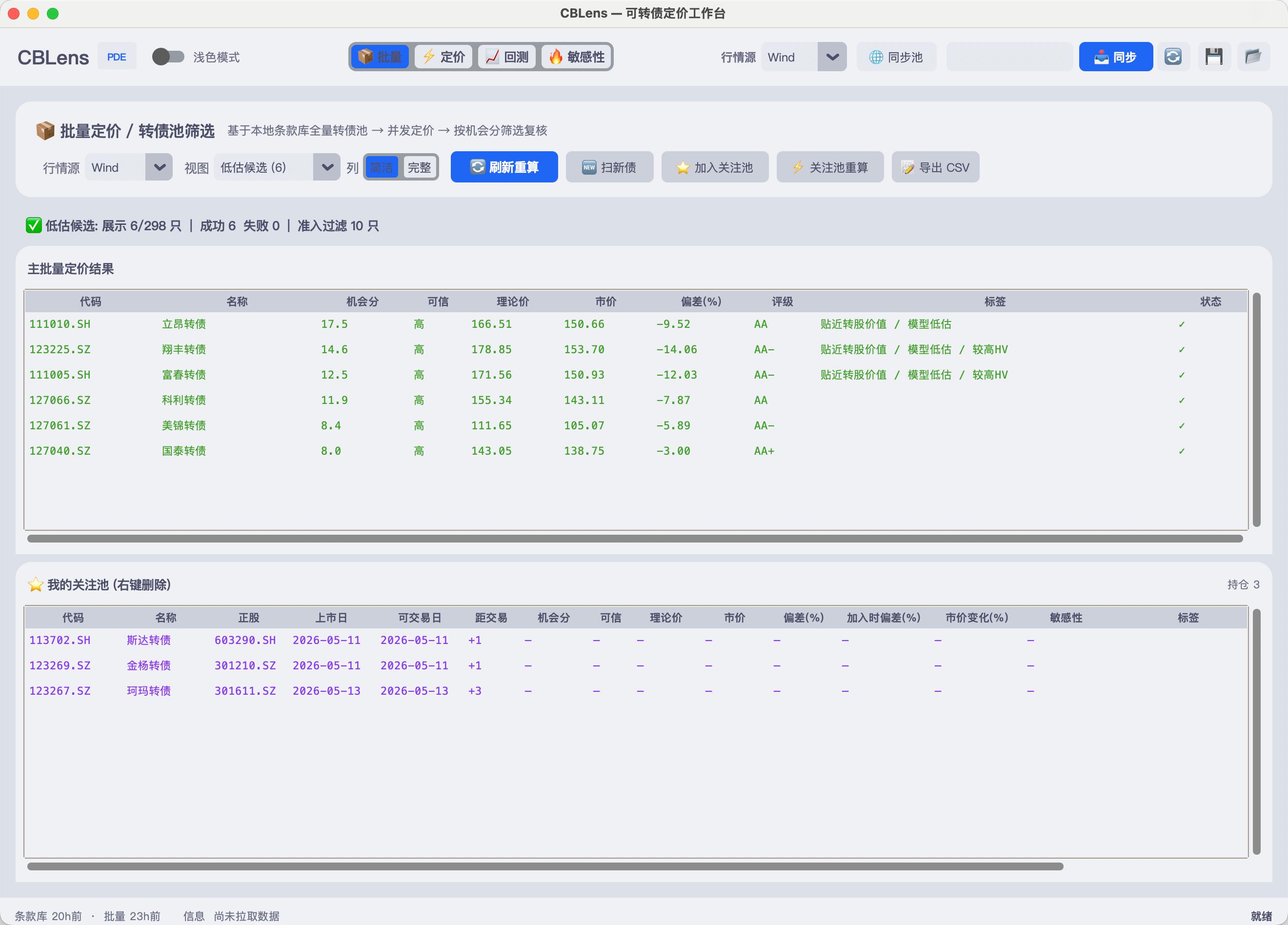 [分享创造] 分享一个最近 Vibe Coding 的成果： CBLens， A 股可转债定价与机会筛选工作台