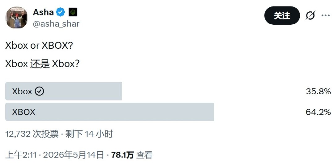 Xbox要改名了？新负责人发起大小写投票 该叫“Xbox”还是“XBOX”