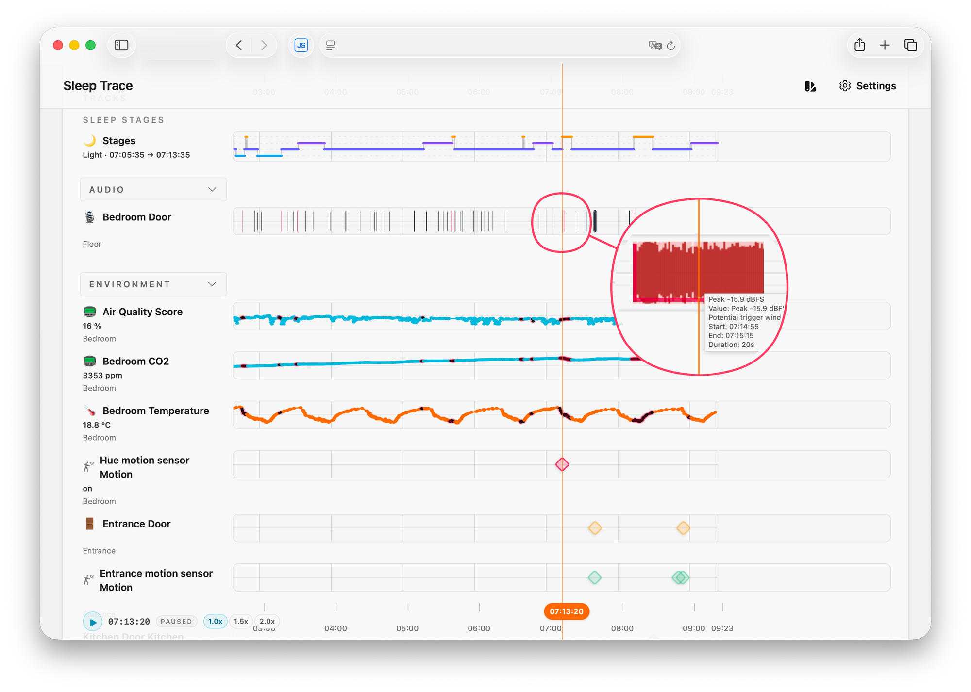 I let AI build a tool to help me figure out what was waking me up at night