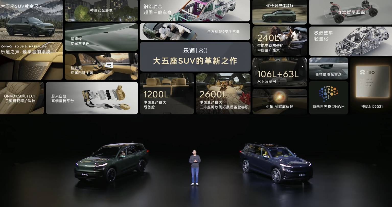 五座车最大后备箱！乐道 L80 开启预售，租电 15.98 万元起