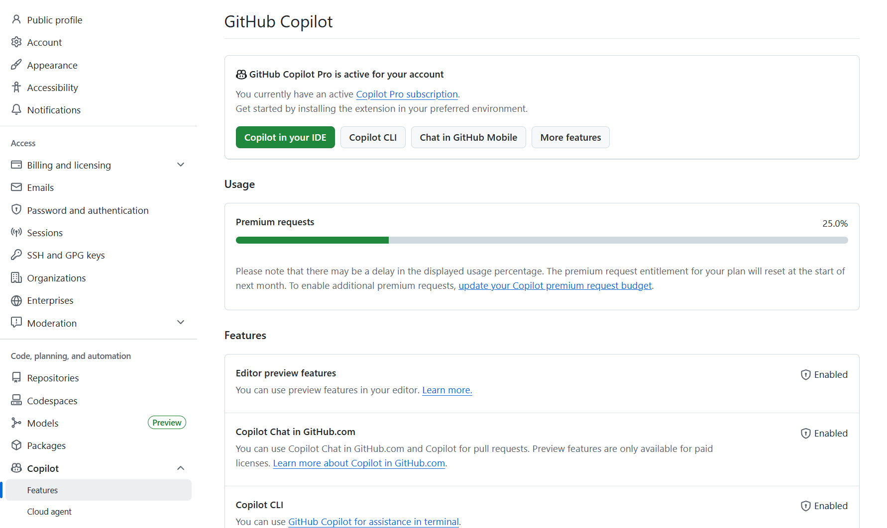 [GitHub Copilot] 请问现在怎么取消 GitHub Copilot Pro 的订阅？文档根本不对