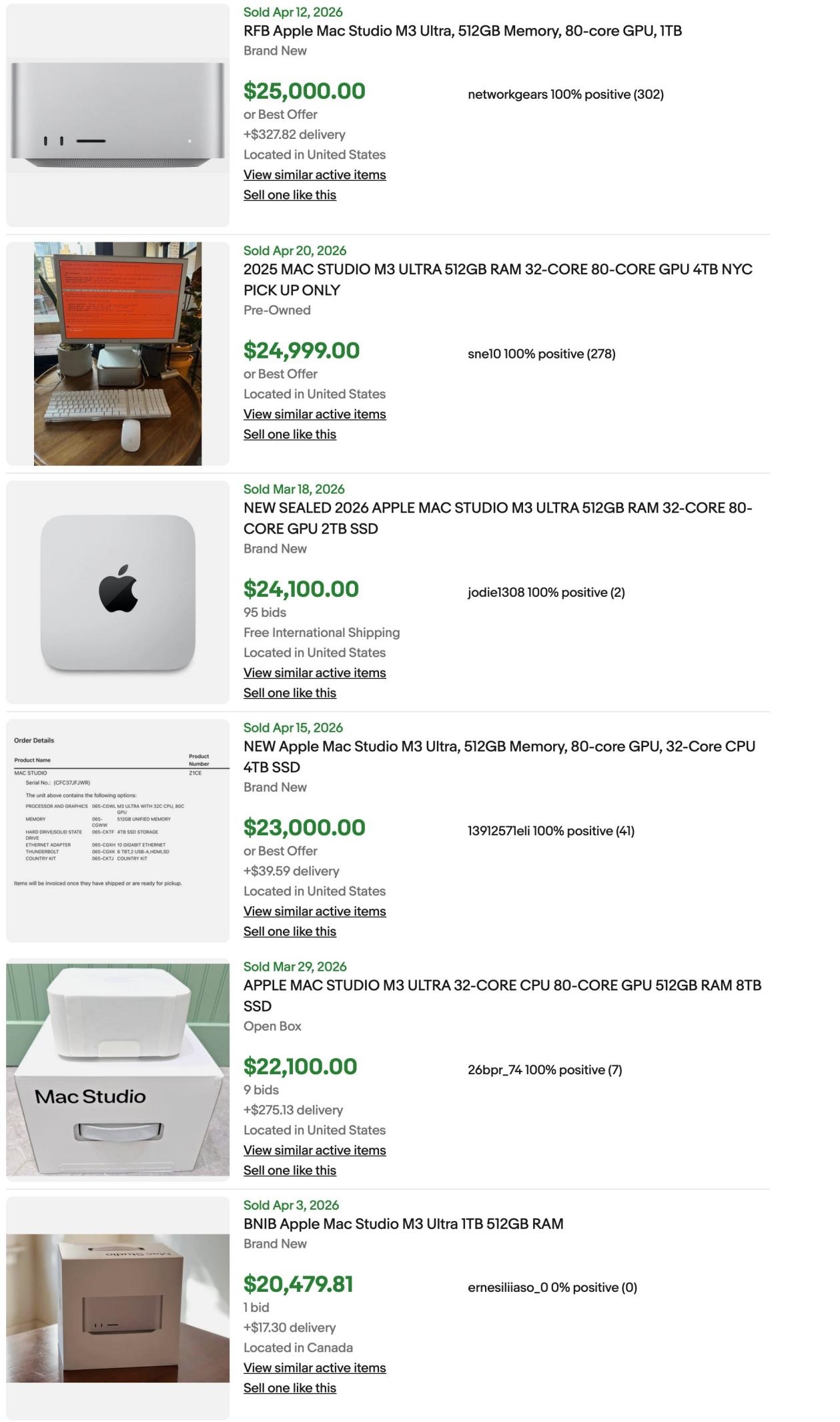 二手M3 Ultra版Mac Studio涨到170000元