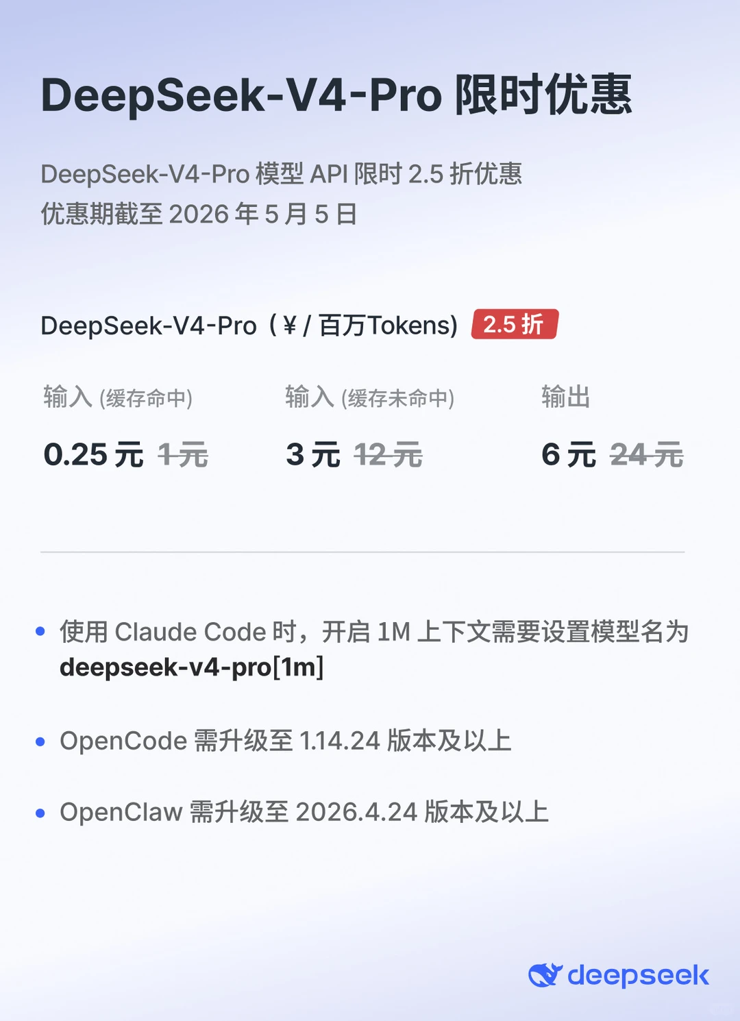 DeepSeek API输入缓存降价 只有首发价格的1/10