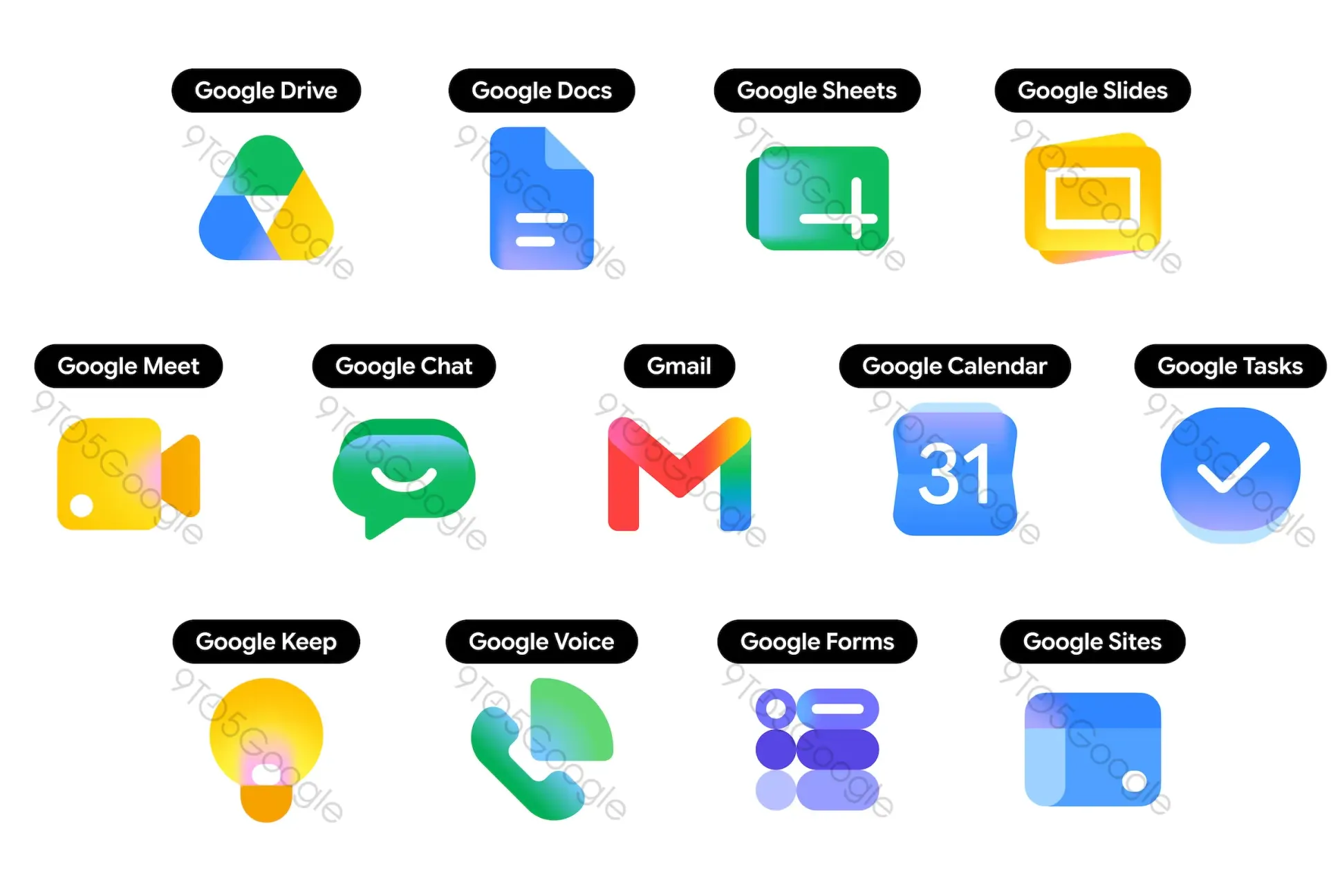 Google的新渐变图标设计将用于更多应用