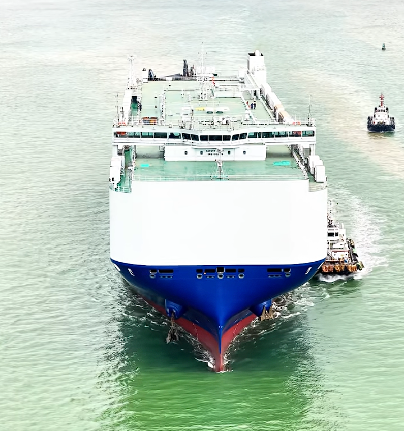中国制造全球首艘万车级运输船今日交付
