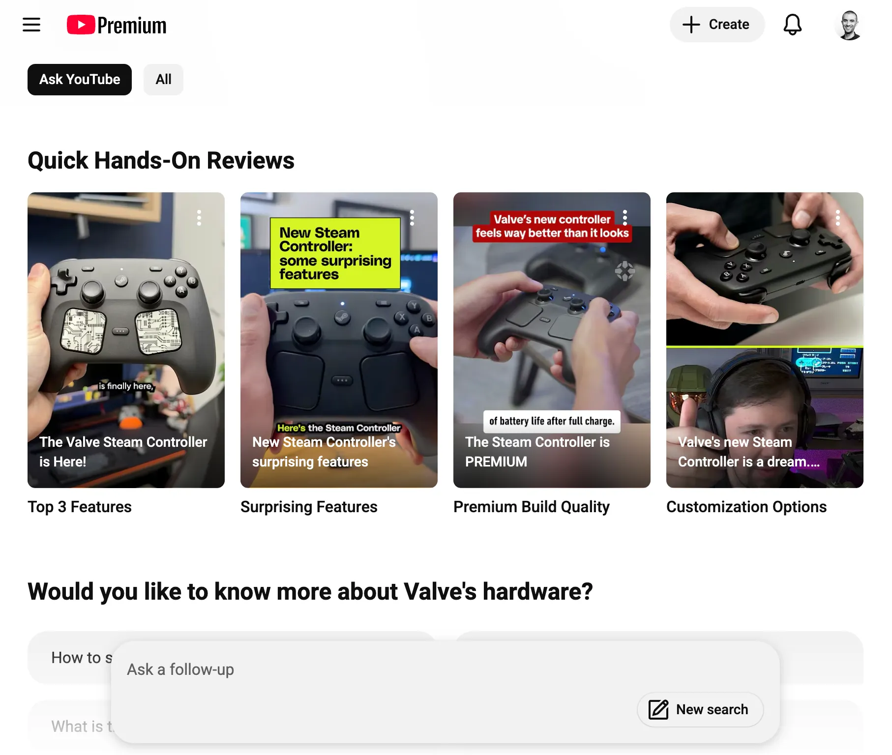 Google正在YouTube上测试一项类似AI模式的全新搜索体验