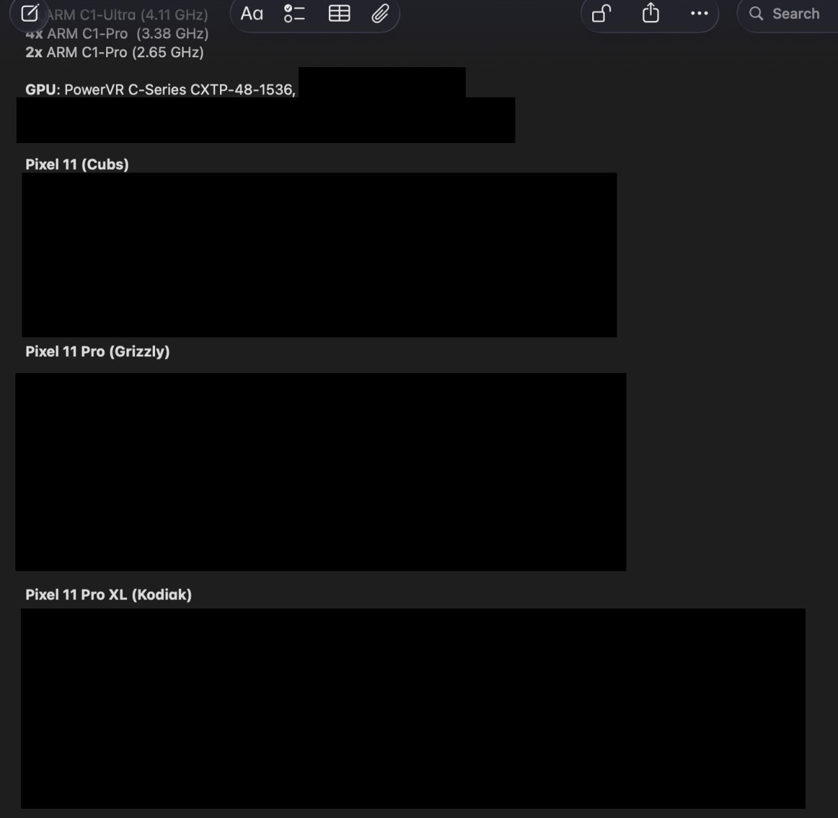 Google Pixel 11 系列曝光 Tensor G6 芯片规格首次泄露
