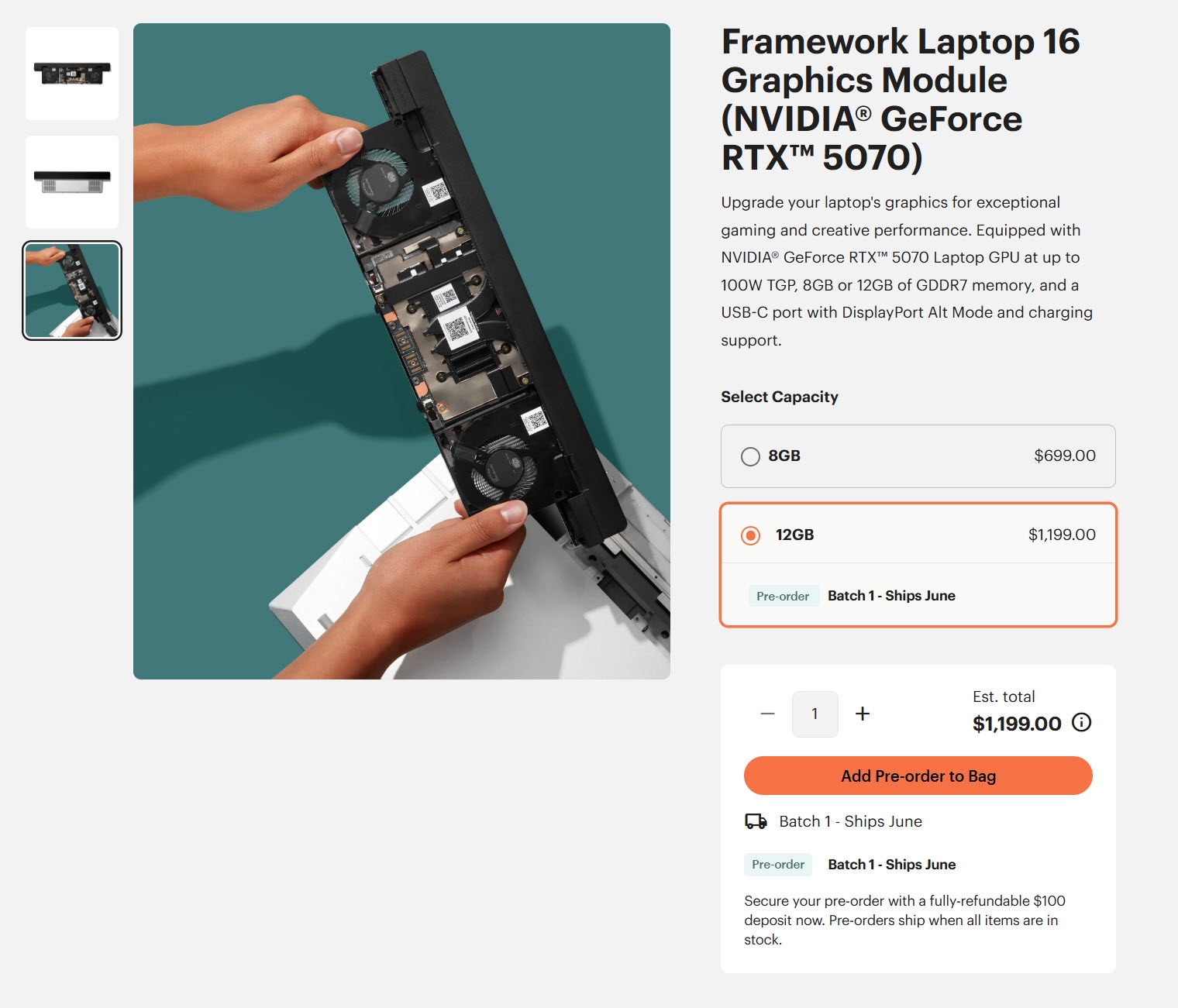多4GB显存涨价72% Framework Laptop16新增12GB独显模块