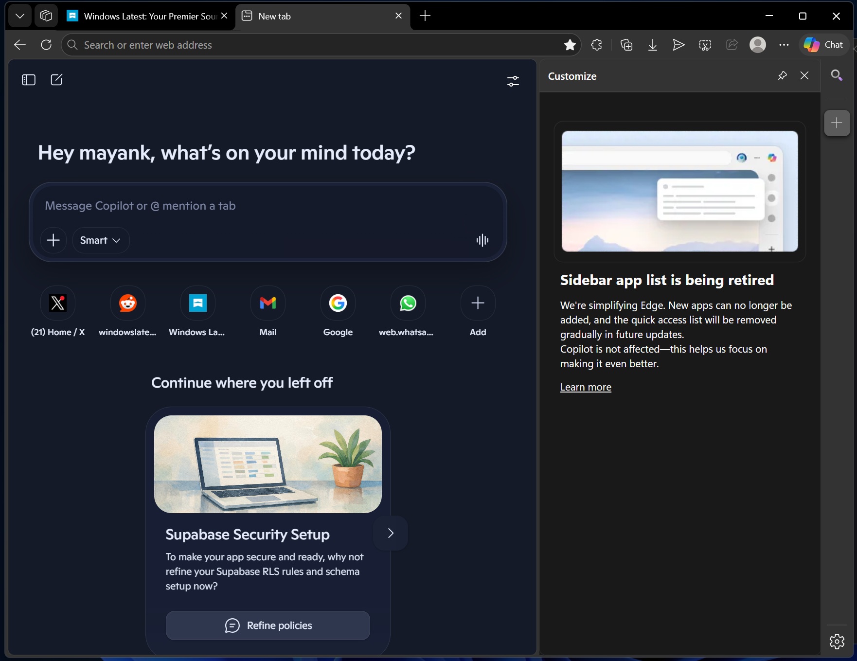 微软将精简Windows 11版Edge 率先对侧边栏“开刀”