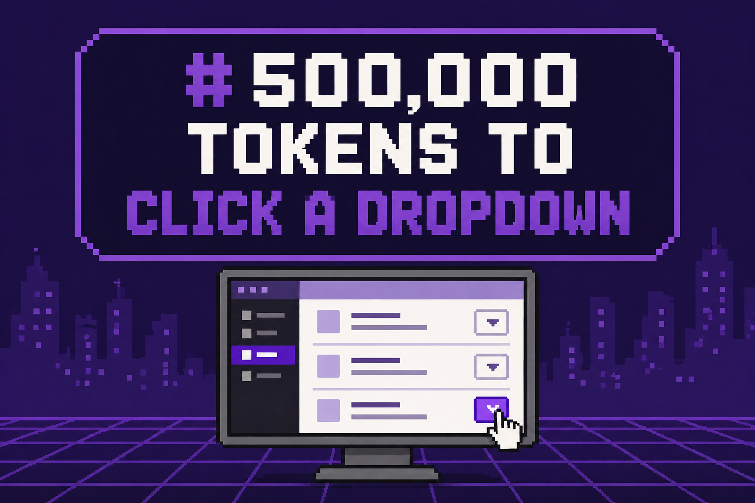 Image preview for blog post: 500,000 Tokens to Click a Dropdown