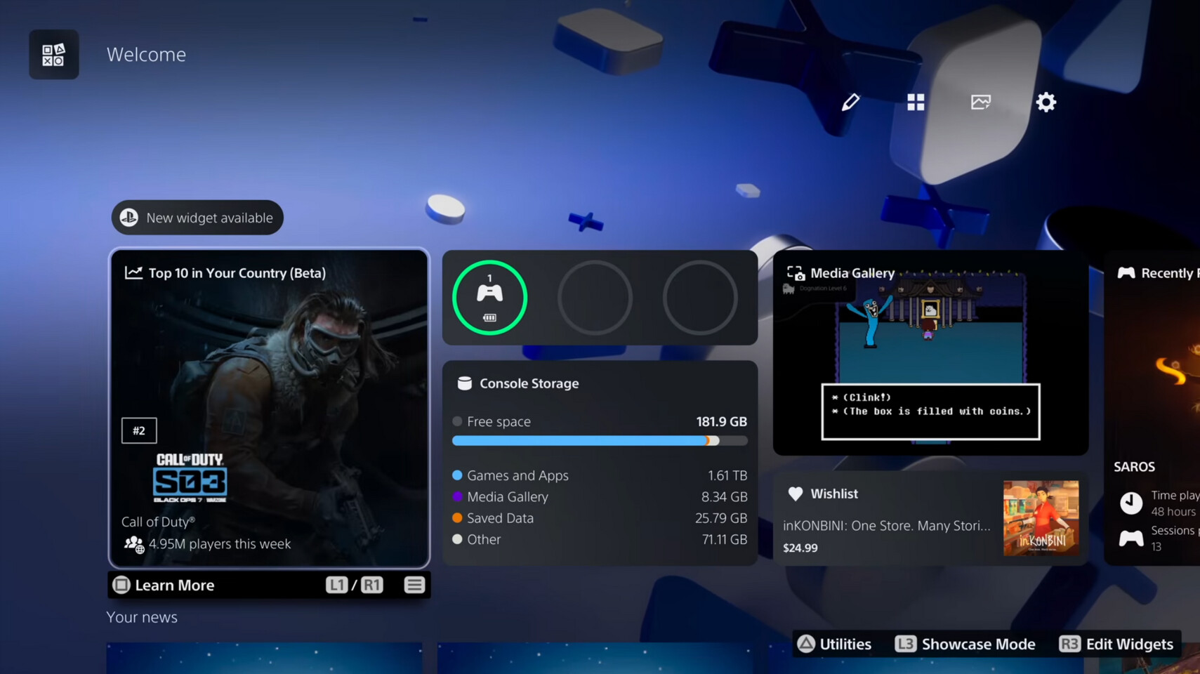索尼为PlayStation 5推出公开玩家数量测试版小组件